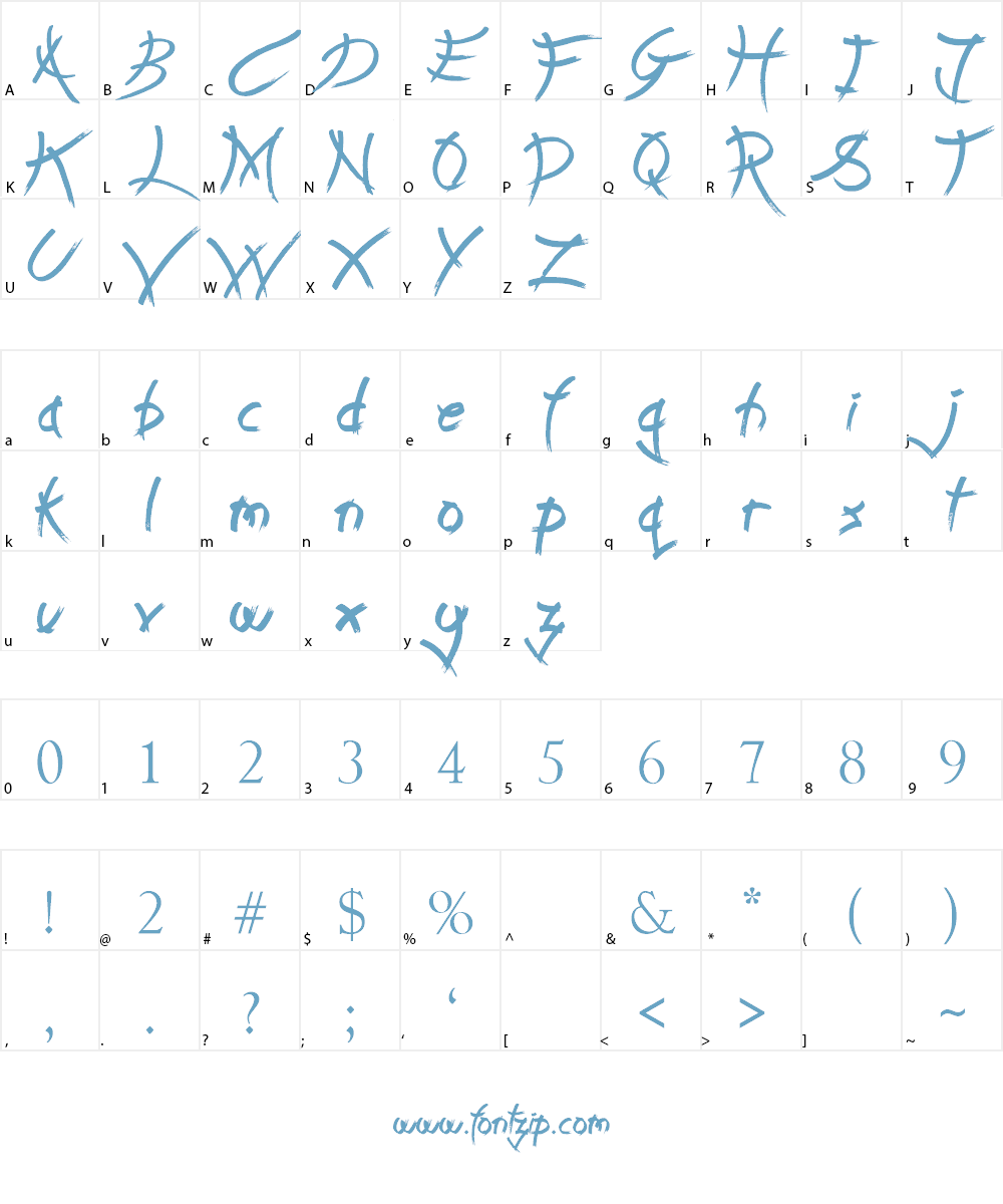 Leap of Faith Font Character